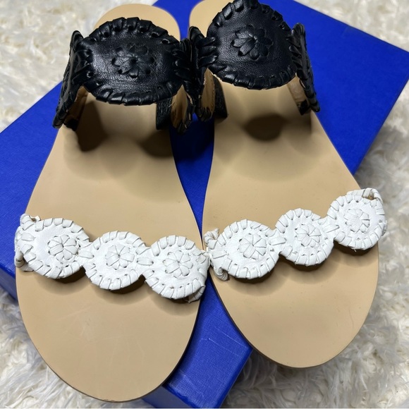 Jack Rodgers black and white Lauren sandal size 7.5 - Picture 2 of 7